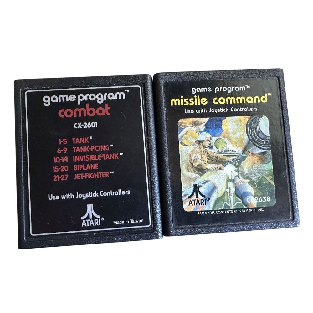 Vintage Atari 2600 Games 2 Games Combat & Missle Command